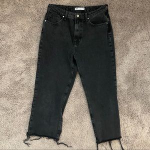 Zara High Waisted High Rise Straight Jeans